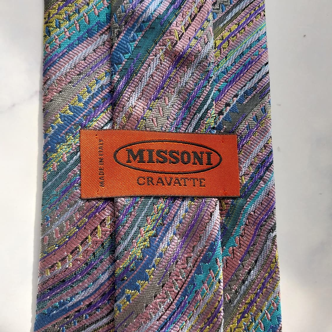 미쏘니 넥타이 퍼플 멀티 스트라이프 10cm A+등급 K2204
 상품이미지8