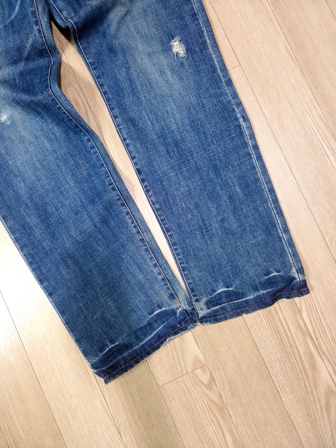 글로벌 워크 재팬 셀비지 워싱 데님 팬츠 상품이미지4