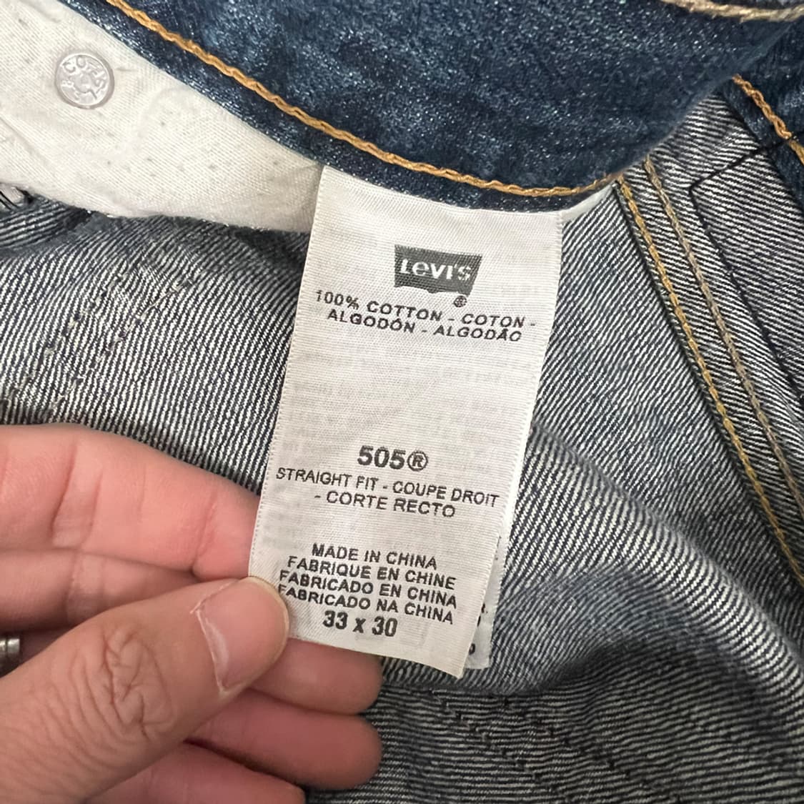 리바이스 505 스트레이트핏 데님 팬츠 청바지 33 상품이미지6