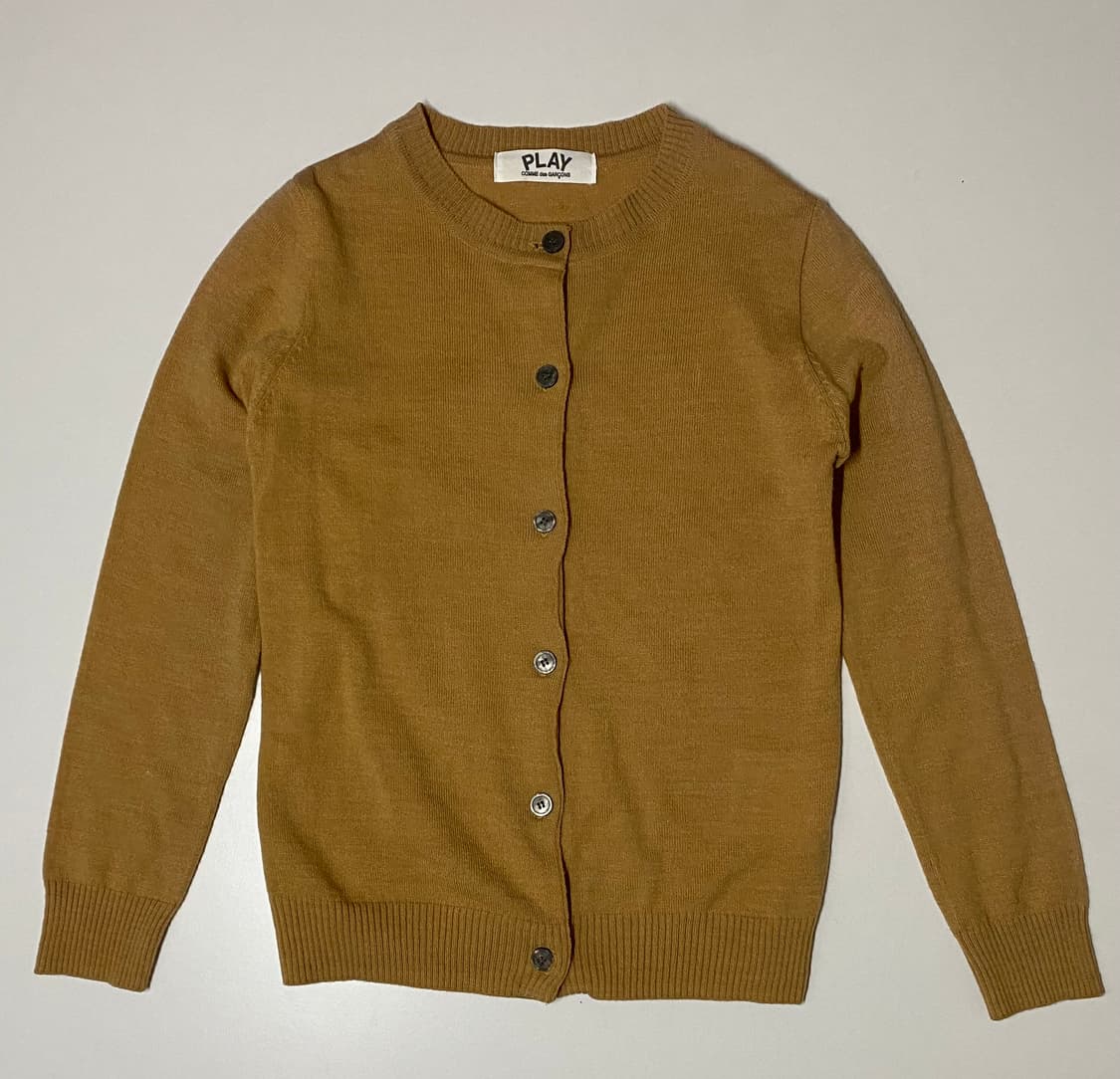 꼼데가르송 플레이 울 가디건 M 카멜 상품이미지1