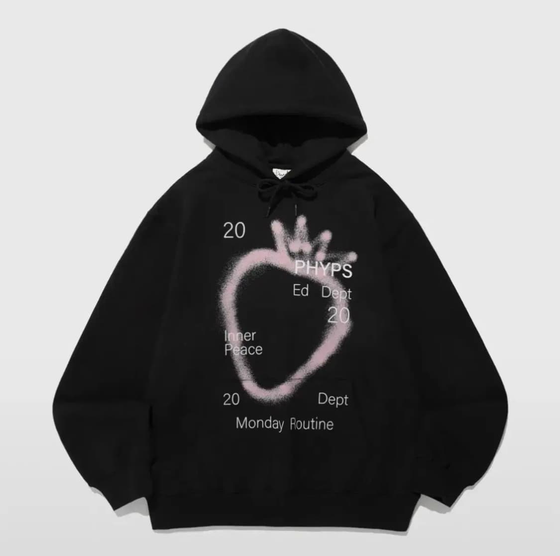 피지컬 디파트먼트 SPRAY BIG STRAWBERRY HOODIE 상품이미지1