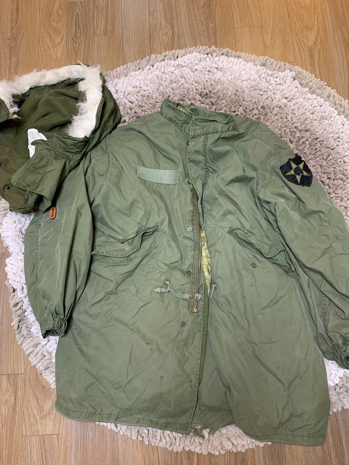 오리지널 70s M-65 내,외피 모자 (내,외피) 풀세트 상품이미지1