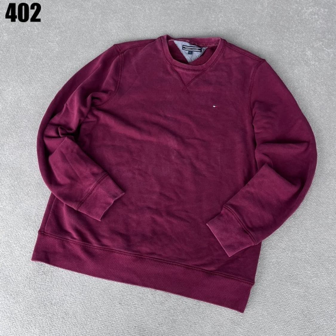 타미힐피거 맨투맨 버건디 상품이미지1