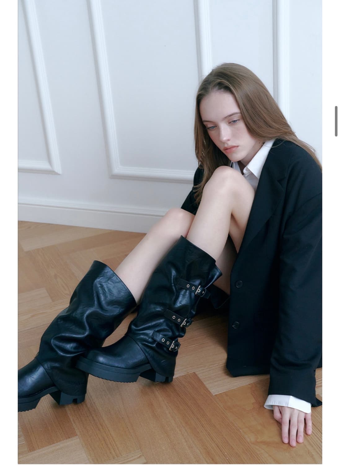 솔트앤초콜릿 던컨 버클 미들부츠 상품이미지1