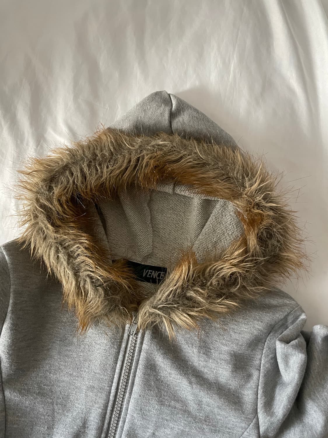 빈티지 y2k 갸루 퍼 딱붙 투웨이 후드집업 상품이미지6