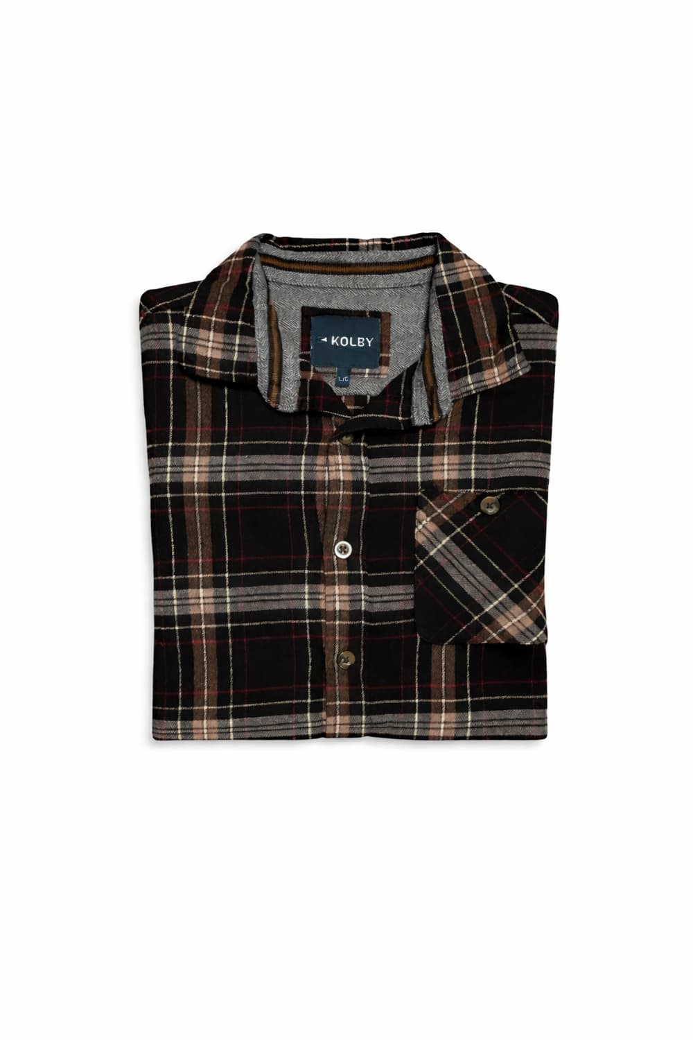 JPN 일본 빈티지 y2k 아메카지 브라운 블랙 플란넬 체크 셔츠 L 상품이미지4