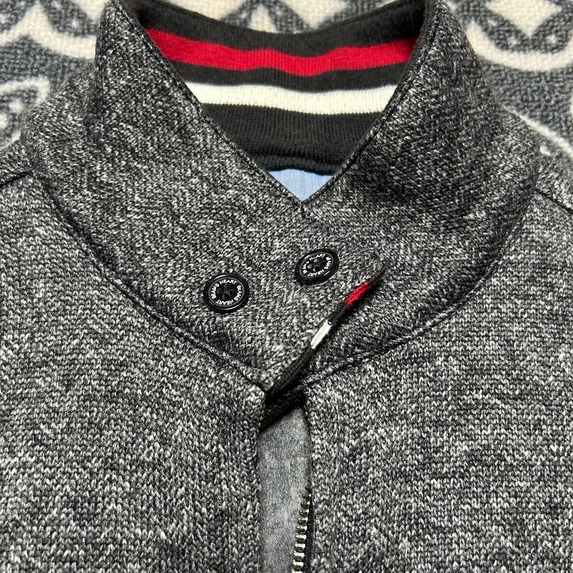 빔즈 하트 헤링본 블루종 자켓 상품이미지5