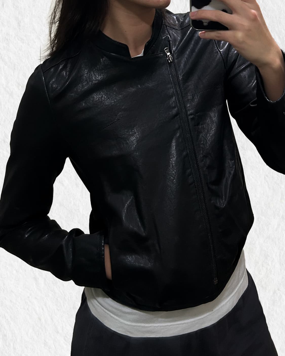 빈티지 사선 양가죽 자켓 상품이미지6