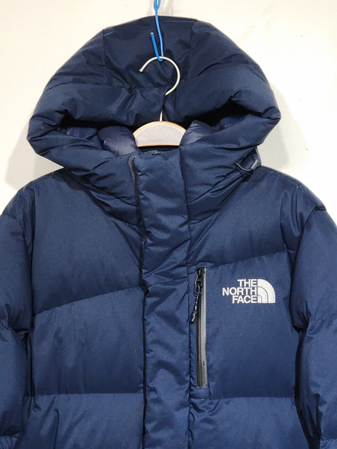 (M) 노스페이스 롱패딩 점퍼 네이비 오리털 다운코트 후드  상품이미지2