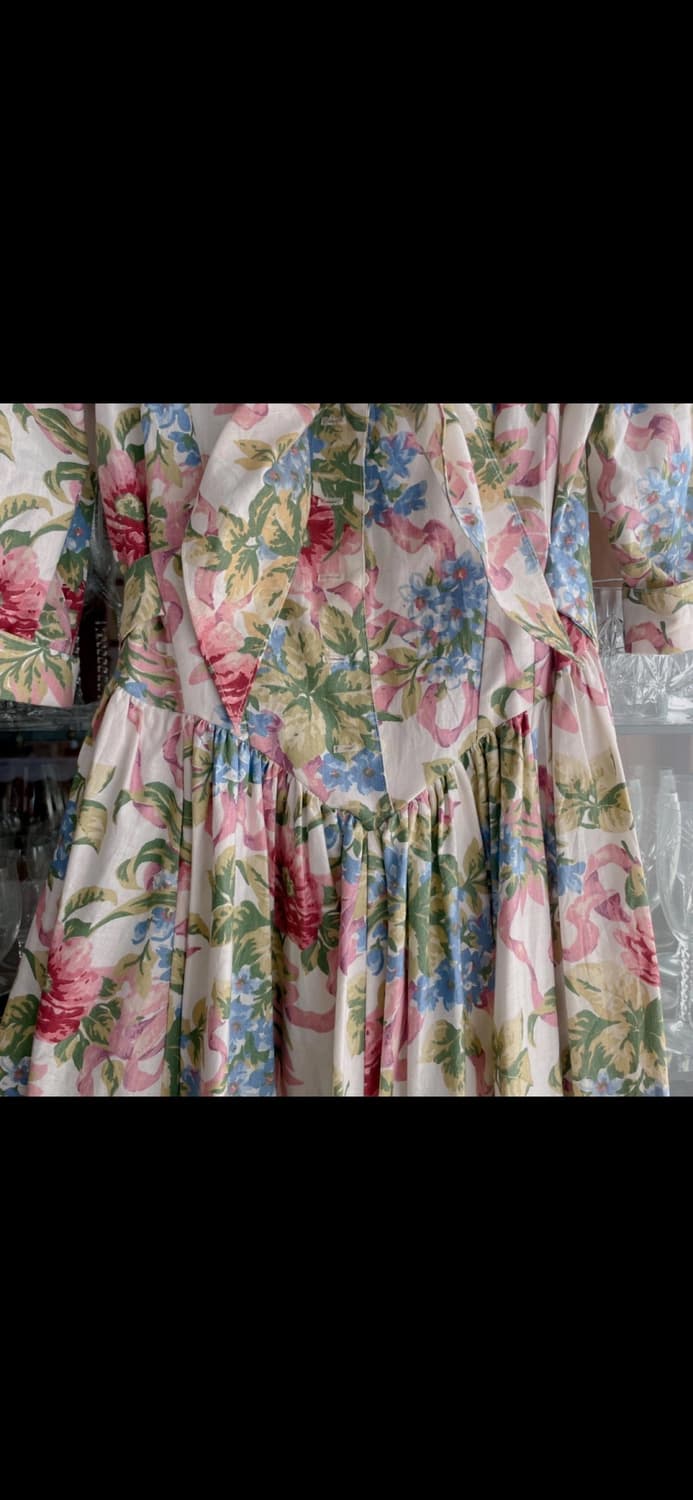 초레어 80년대 빈티지 꽃무늬 드레스 상품이미지6