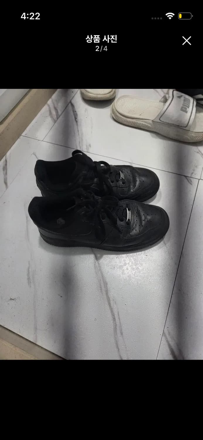 나이키 에어포스 올블랙 255 상품이미지3