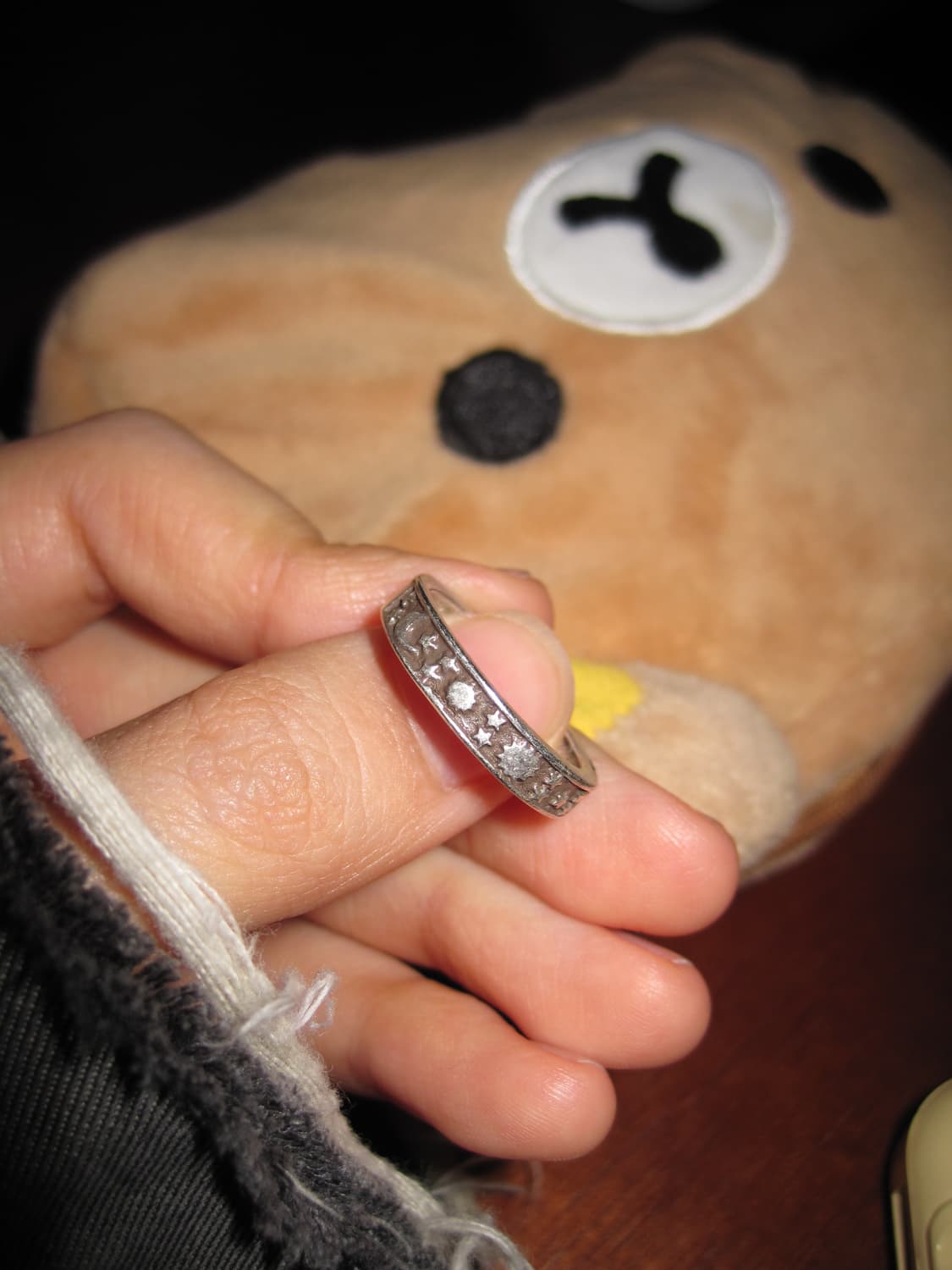 [휘마쿠마] 별흔과 흑선 남녀공용 반지 상품이미지5