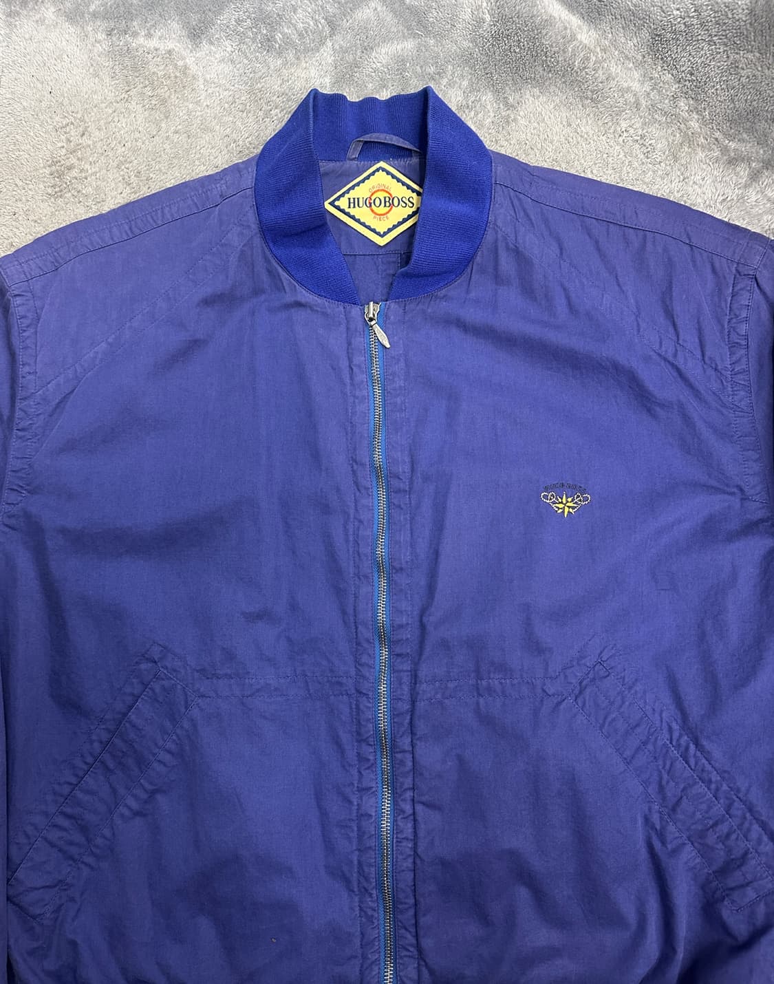 80s HUGO BOSS 페이디드 봄버 자켓 L 상품이미지4