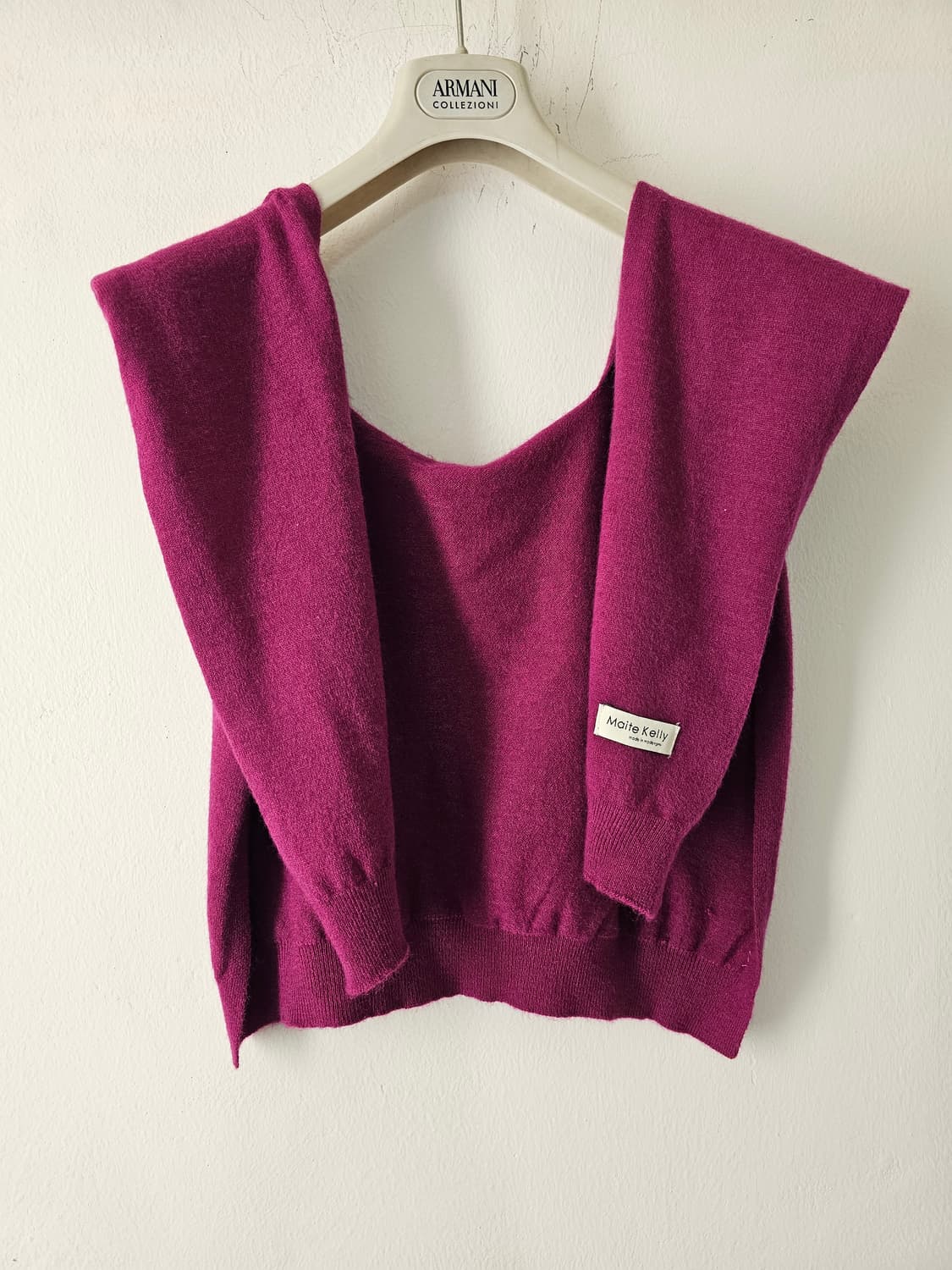 마이테켈리 정품 디자인 특이한 플럼색상 니트 free 상태최상 상품이미지2