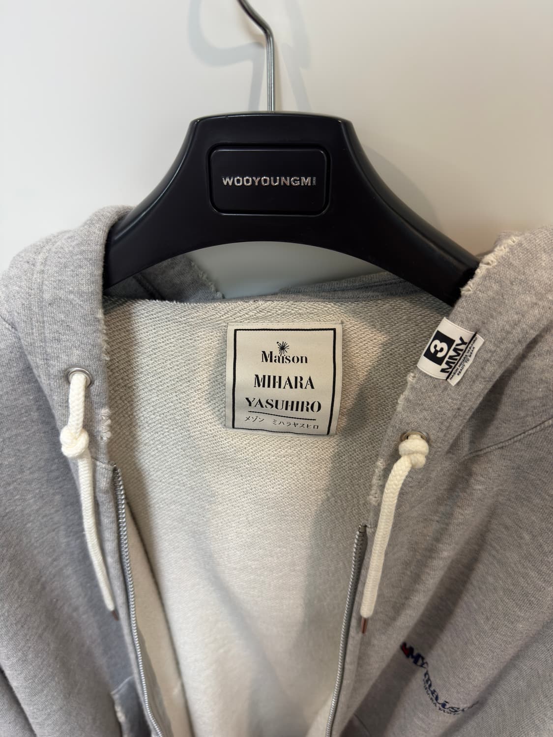 메종 미하라 야스히로 디스트레스 코튼 집업 후드 상품이미지2