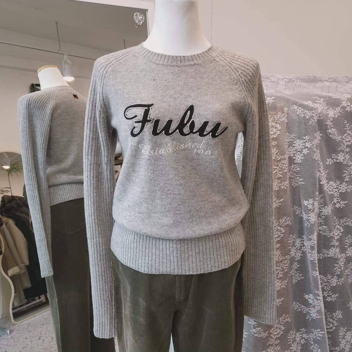 Fubu 그레이 골지 울니트 상품이미지8