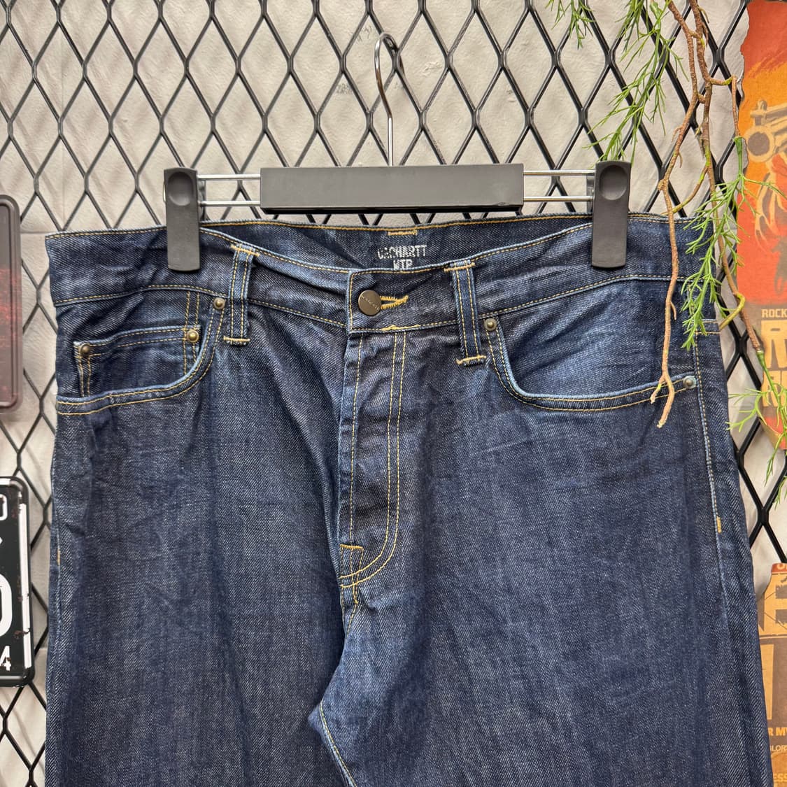 00s 칼하트 윕 클론다이크 데님 팬츠 스트레이트 핏 진청 상품이미지3