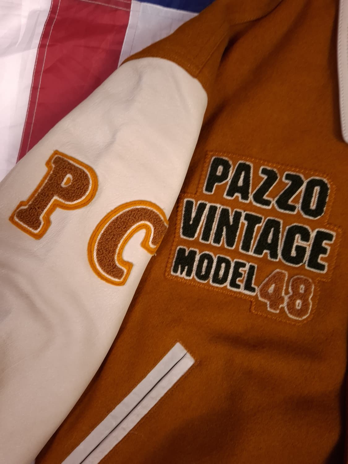 새제품급 90's 일본판 PAZZO. 울레더 바시티 자켓 상품이미지6