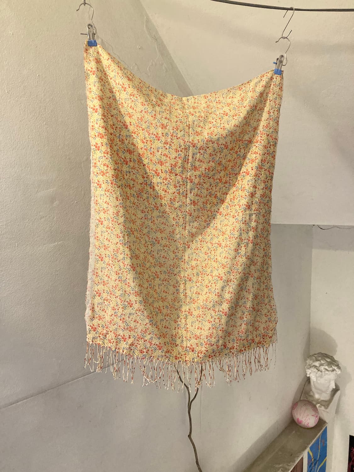 빈티지 플라워패턴 버터 패브릭 상품이미지1