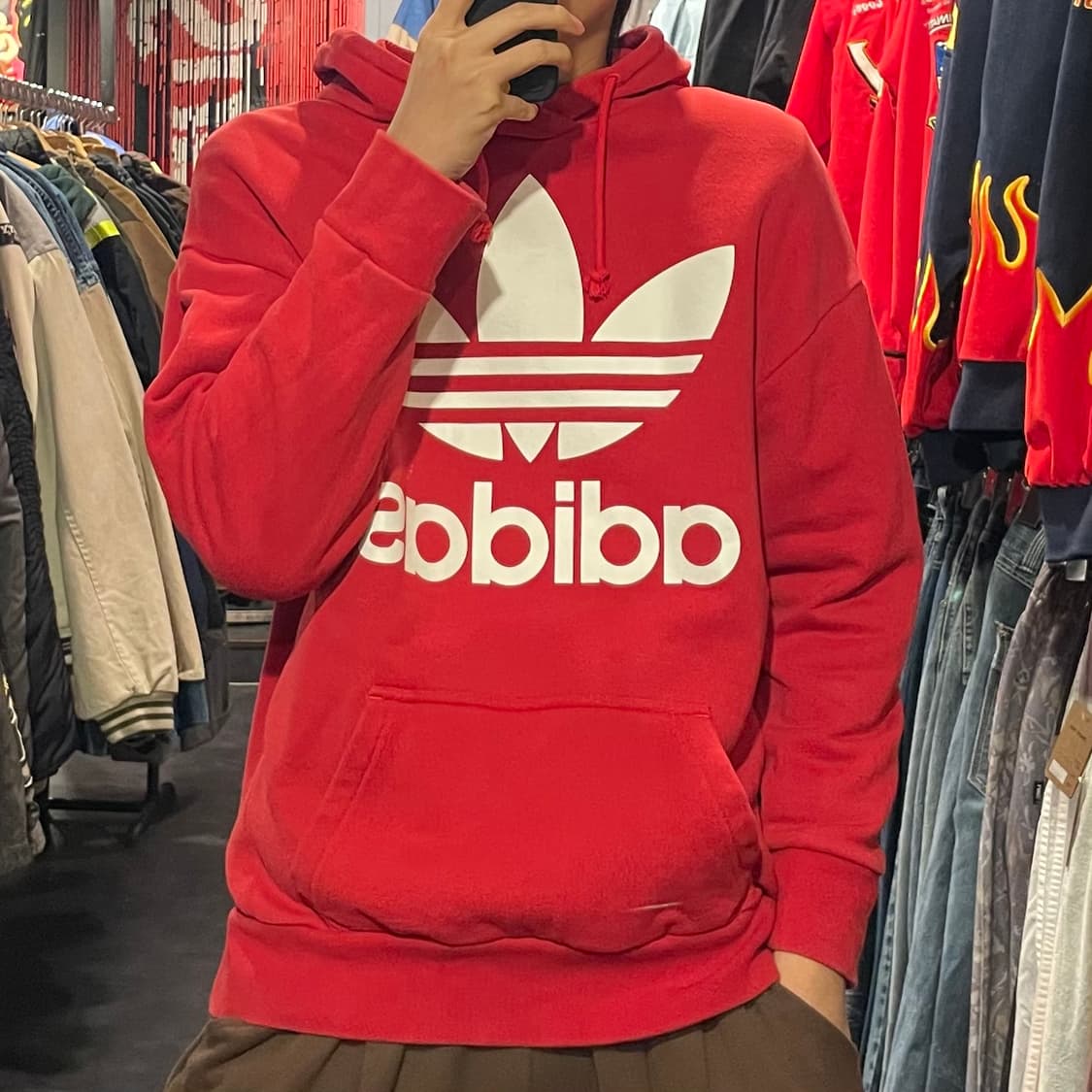 [IM] adidas 아디다스 레드 빅로고 후드 상품이미지4