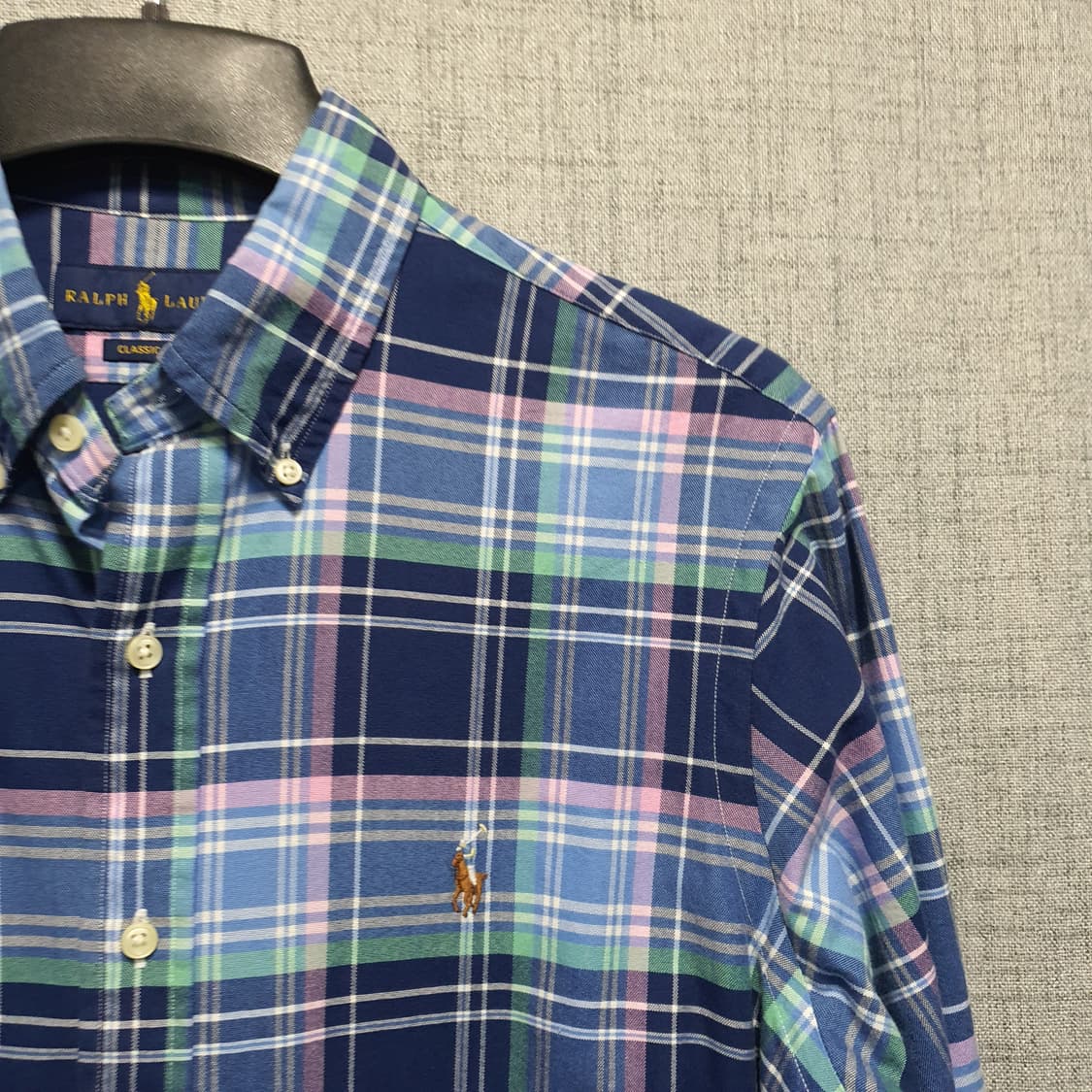 폴로 랄프로렌 클래식핏 체크 카라 셔츠  상품이미지3