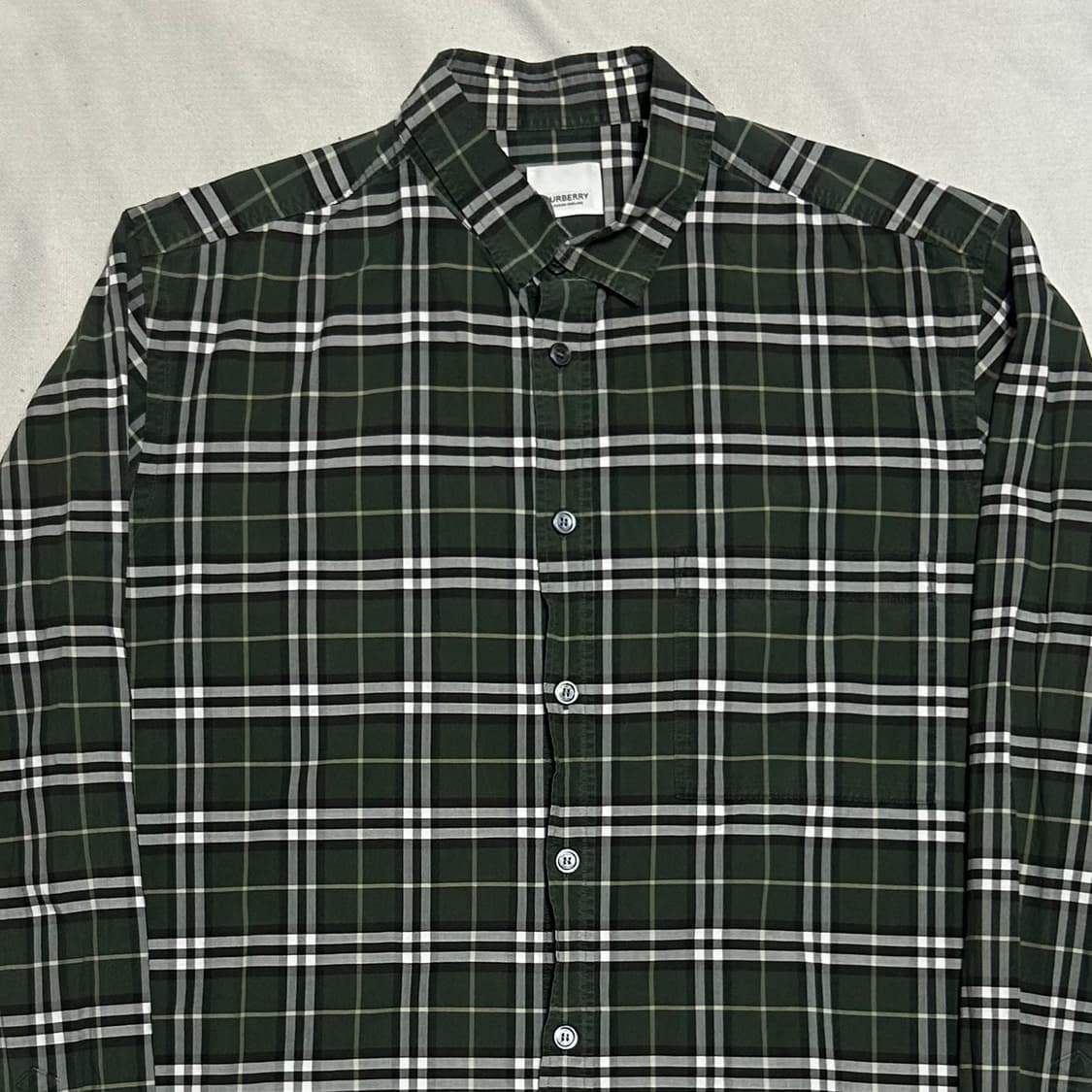 XL 버버리 그린 노바체크 셔츠 상품이미지1