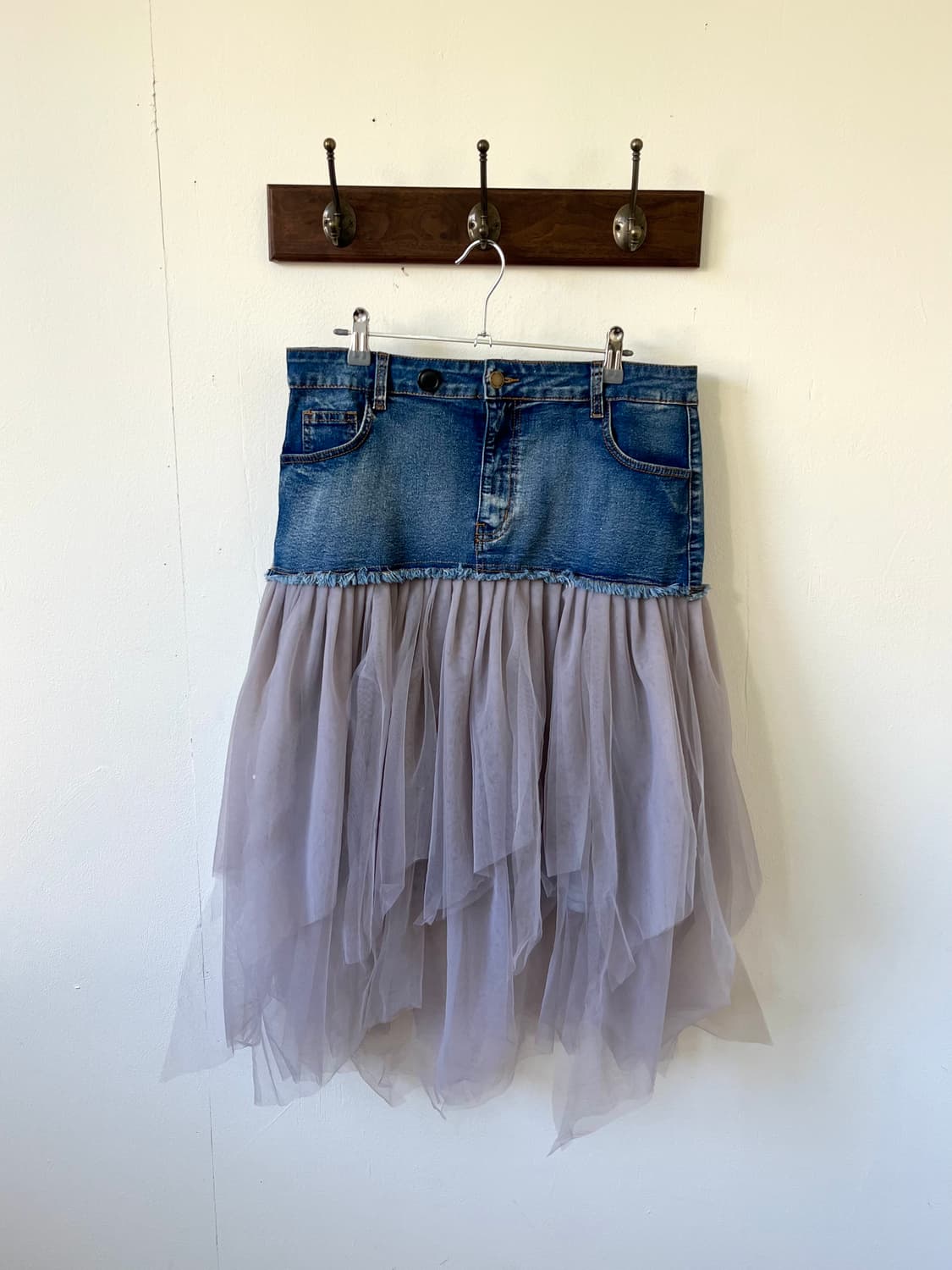 SHEIN 데님 튤 스커트 상품이미지1