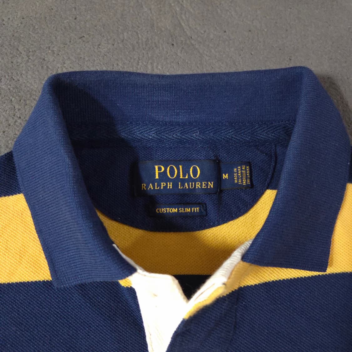 폴로 스트라이프 럭비 반팔 티셔츠 M 커스텀핏 상품이미지5