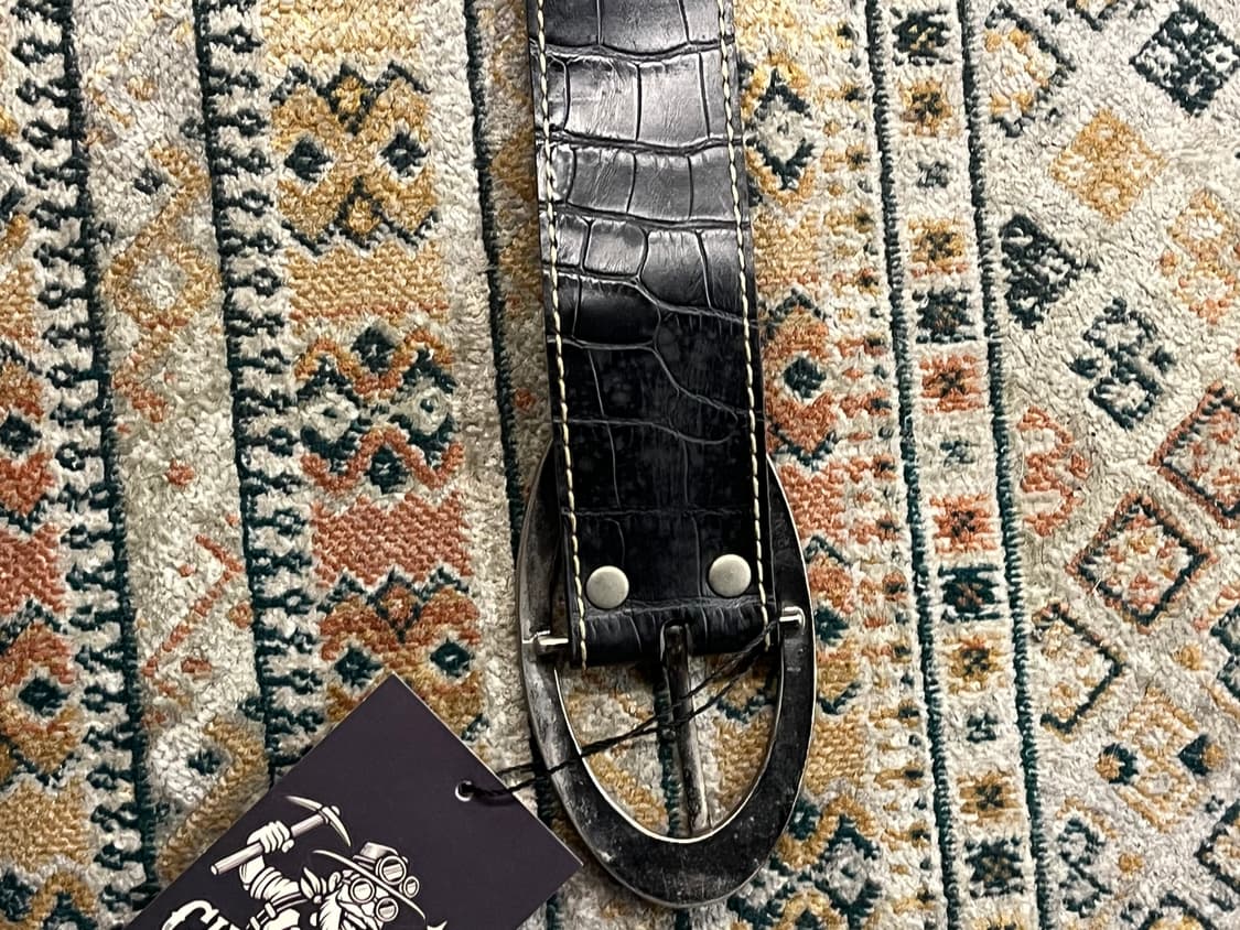 빈티지 라인스톤 가죽 벨트 블랙 #csz1962 상품이미지3