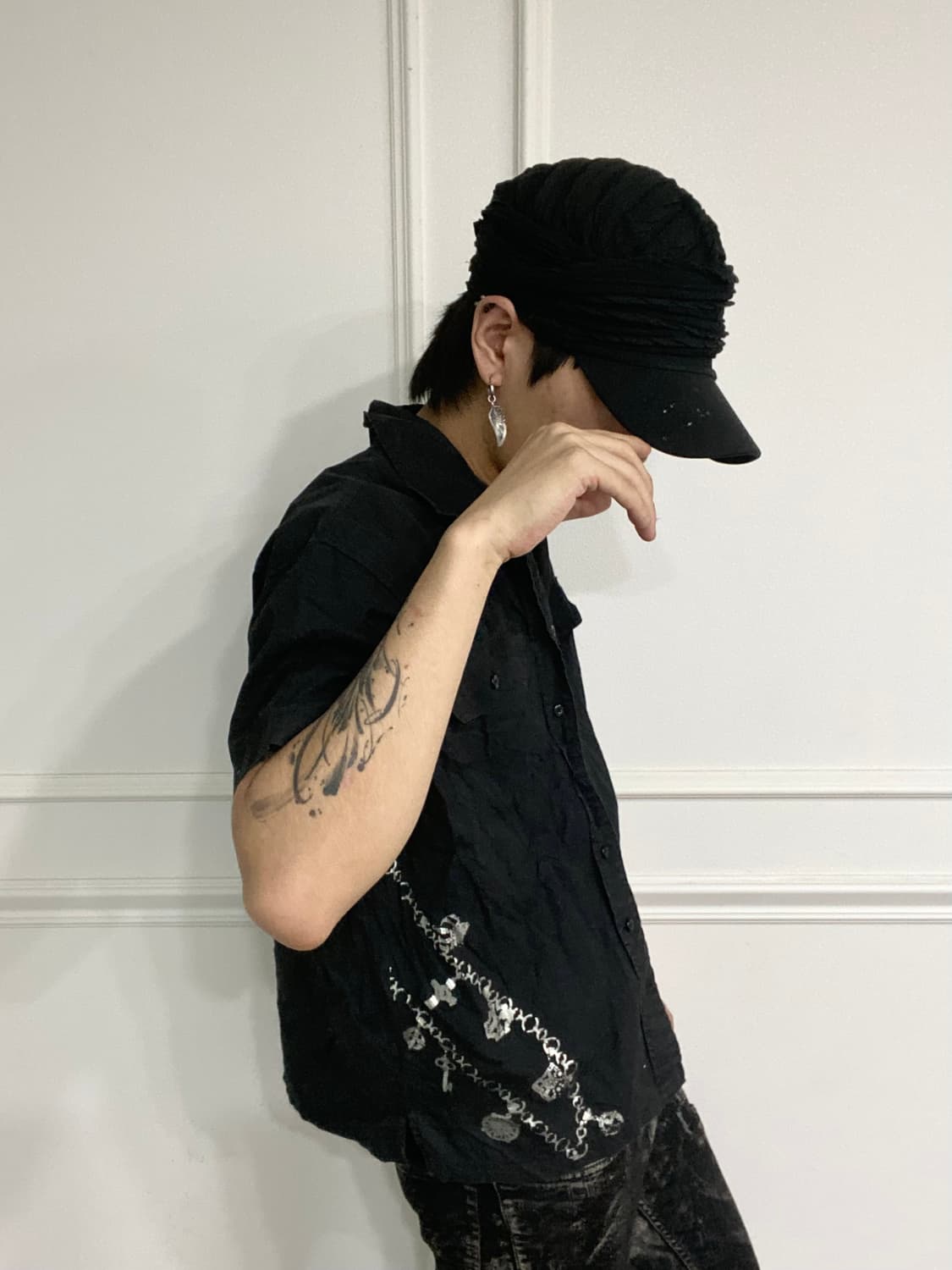 [Work Zapatear]Chain&Key Print Y2K Blac 상품이미지6