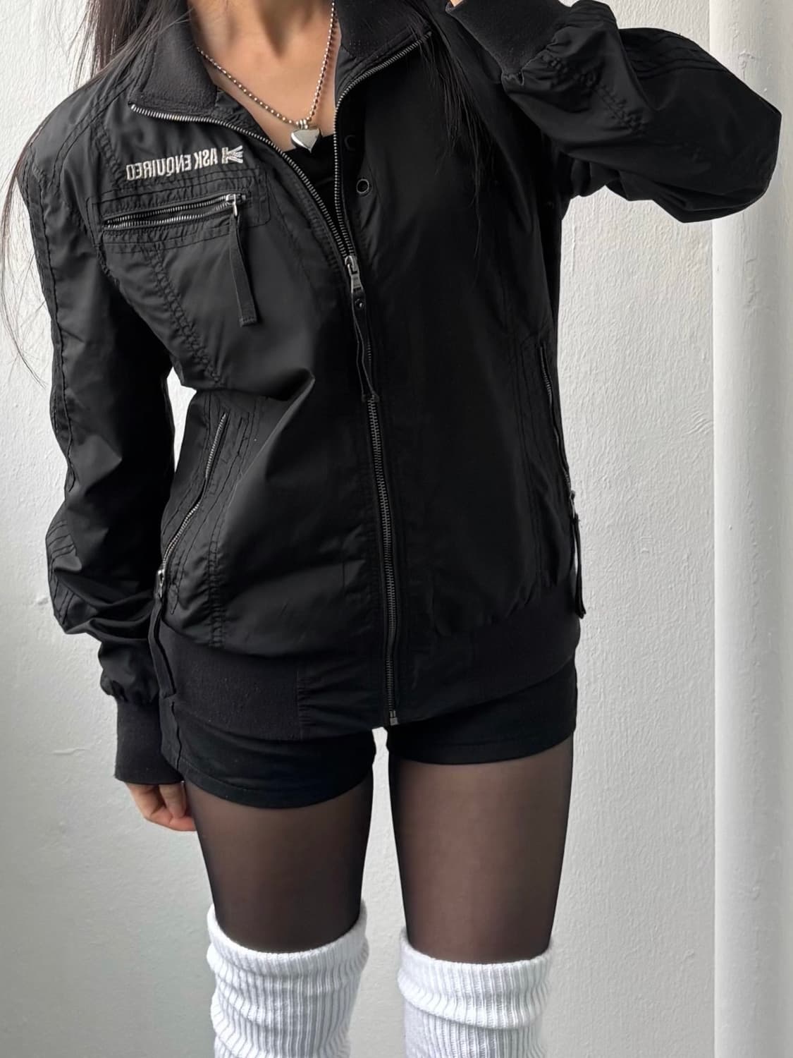 ASK Black Zip-Up Jacket 상품이미지2