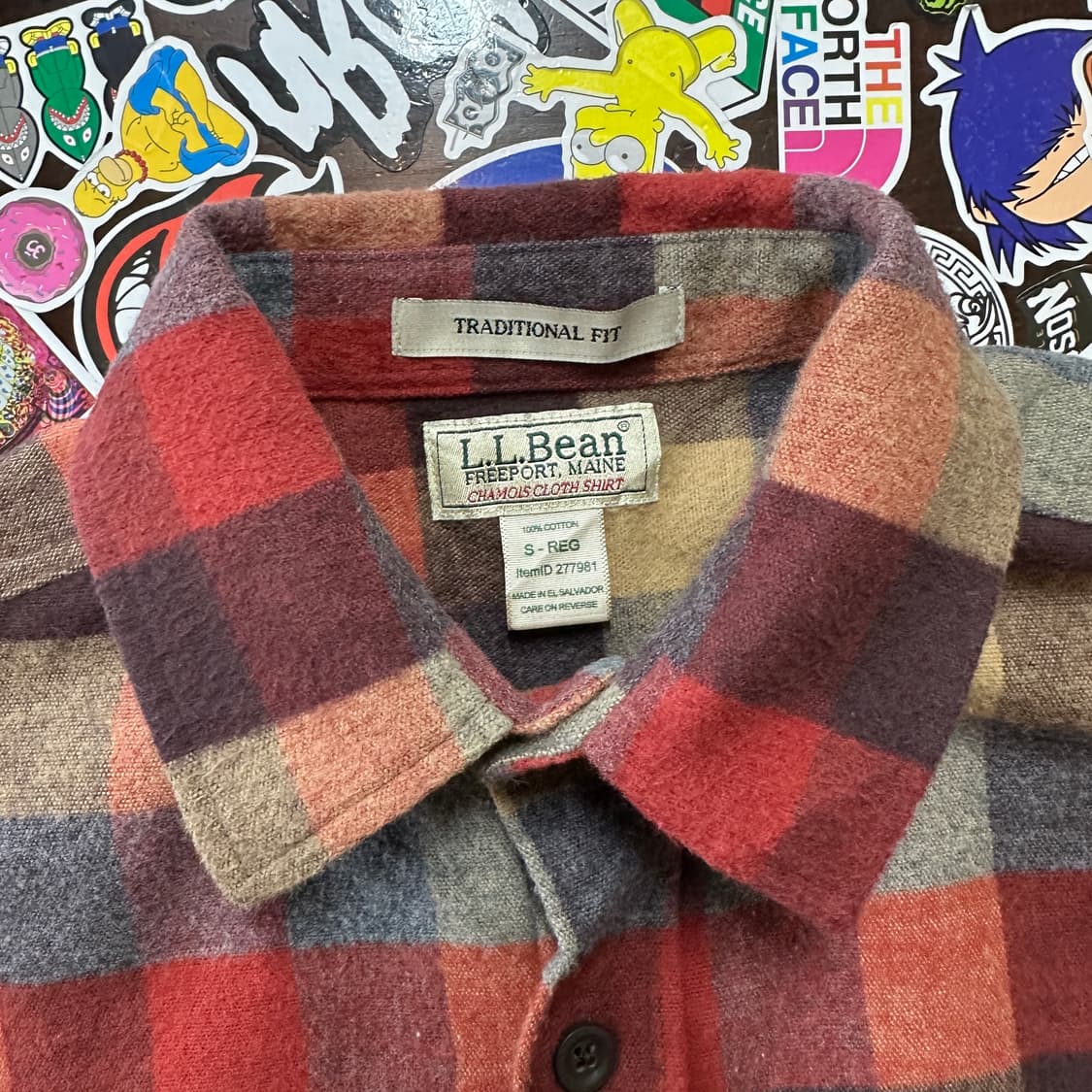 엘엘빈 체크 플란넬 샤모아 셔츠 S 상품이미지4