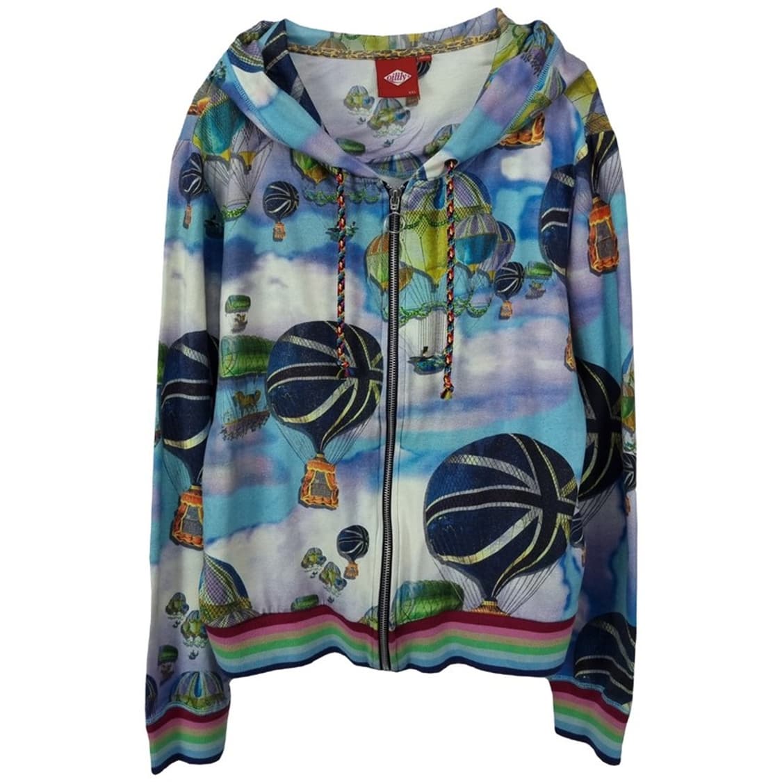 [오일리] 그래픽 패턴 루즈핏 후드 집업 P01592 상품이미지2