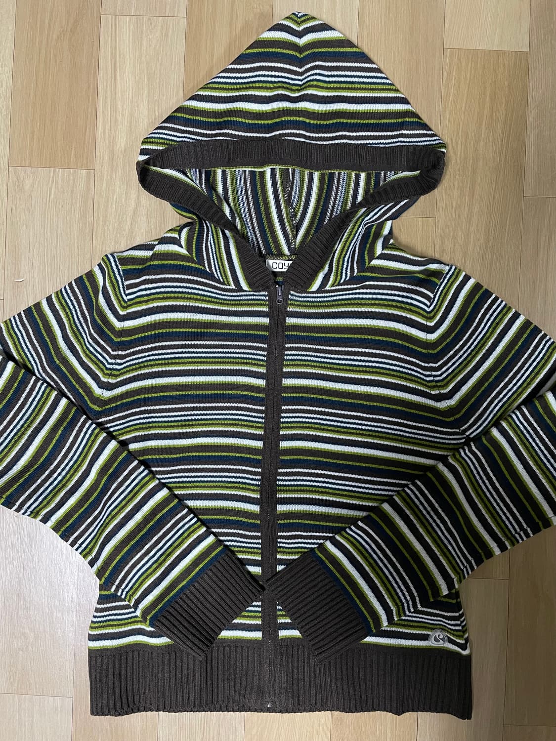 코이세이오 스트라이프 니트 후드집업 상품이미지4