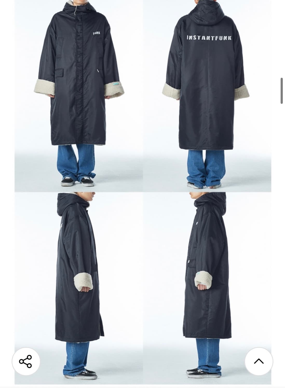 인스턴트펑크 리버시블 롱 점퍼 (xl,105) 상품이미지8