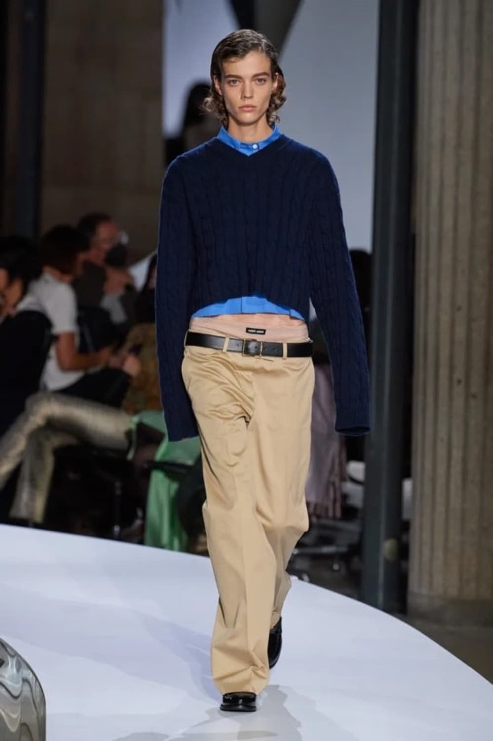 미우미우 로우라이즈 치노팬츠 상품이미지1