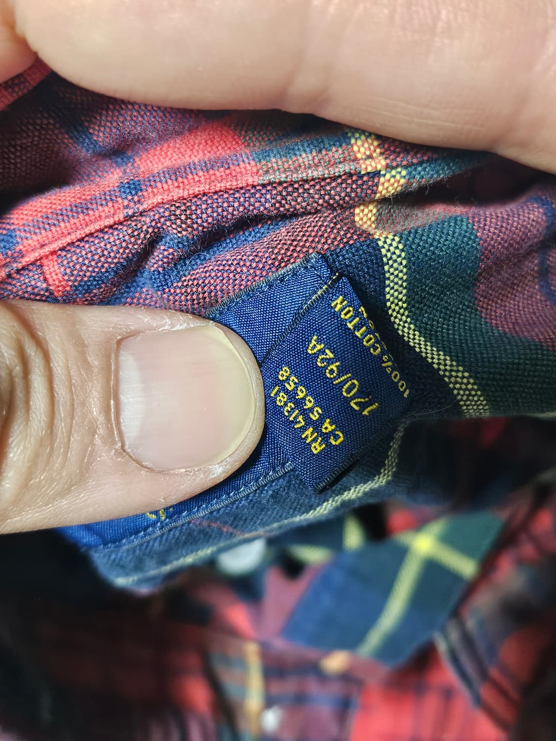 폴로랄프로렌 체크 셔츠 S 상품이미지4