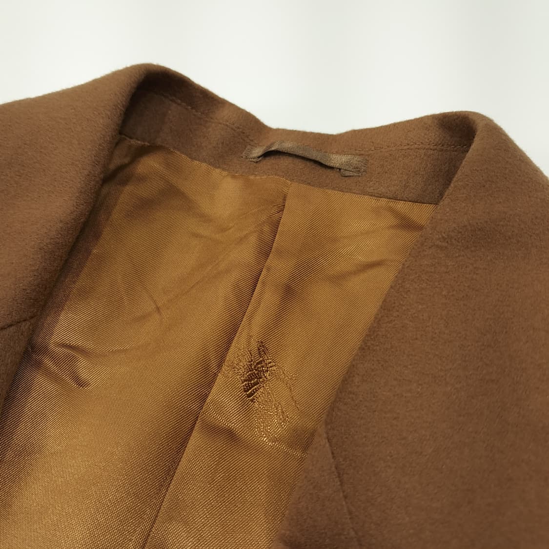 CL165 버버리 빈티지 울캐시미어 프로섬버튼 카멜 블레이저 상품이미지4