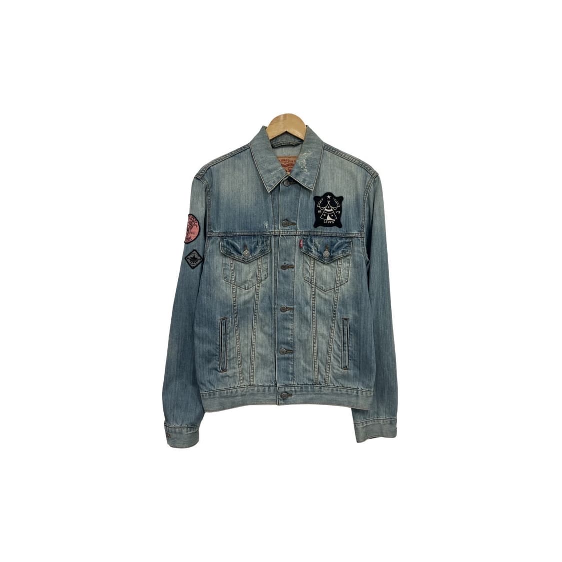 리바이스 빈티지 패치 연청 데님 트러커 청자켓 상품이미지1