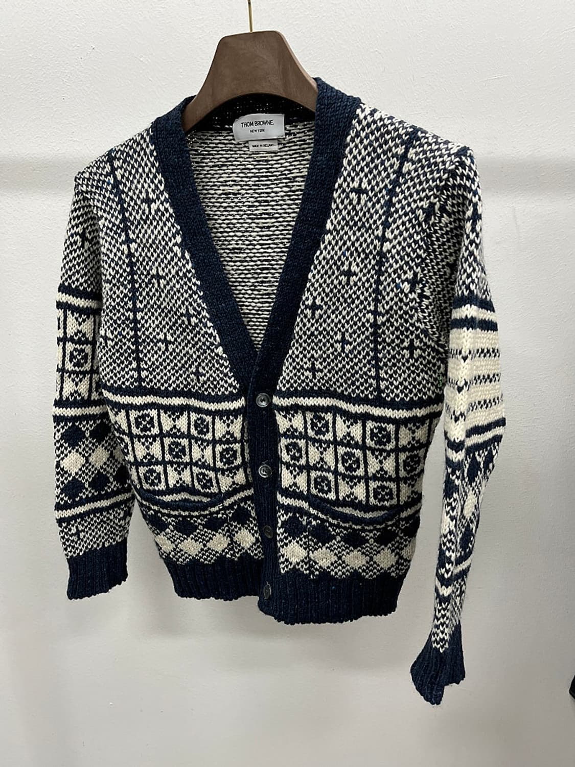 여) 톰브라운 페어아일 울 가디건  상품이미지1