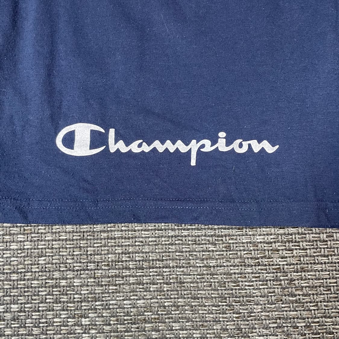 챔피온 키즈 화이트 로고 프린팅 네이비 반팔 티셔츠 100 상품이미지4