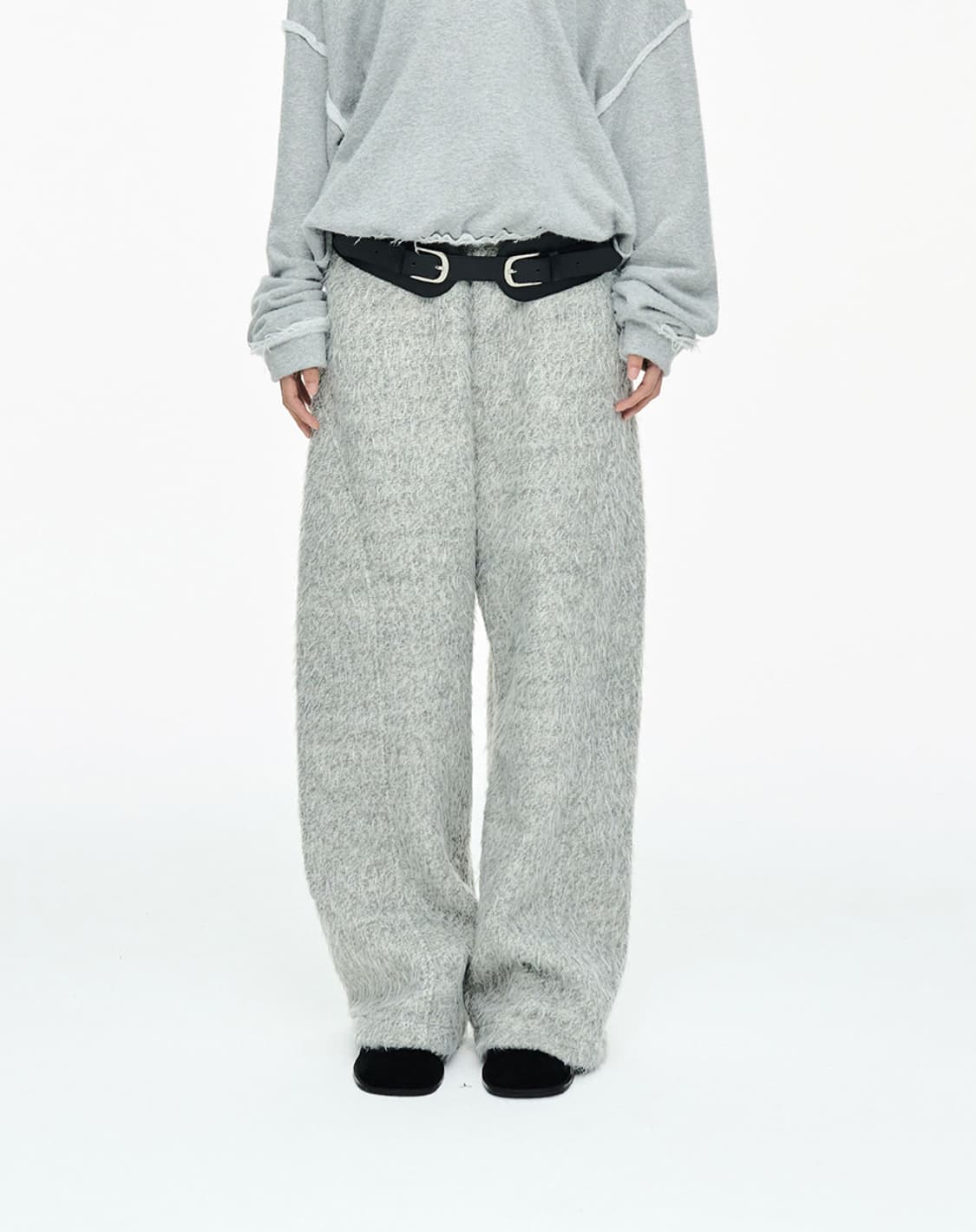 세릭 Hairy Wide Pants _ Gray 상품이미지1