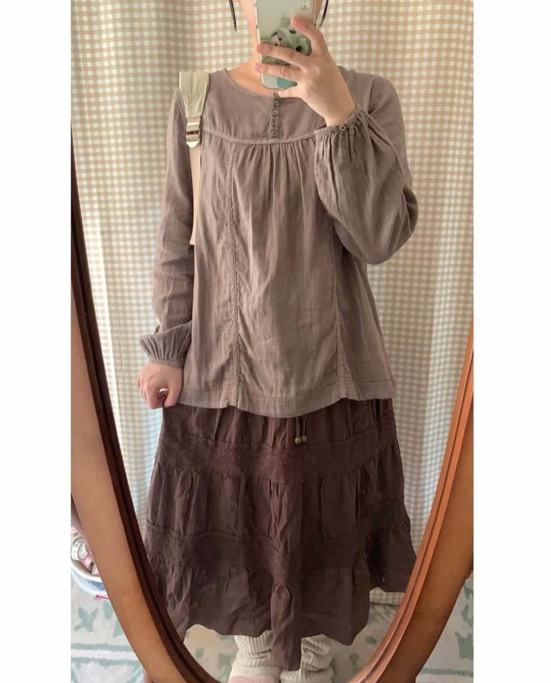 브라운 모리 레이스 티셔츠 상품이미지3