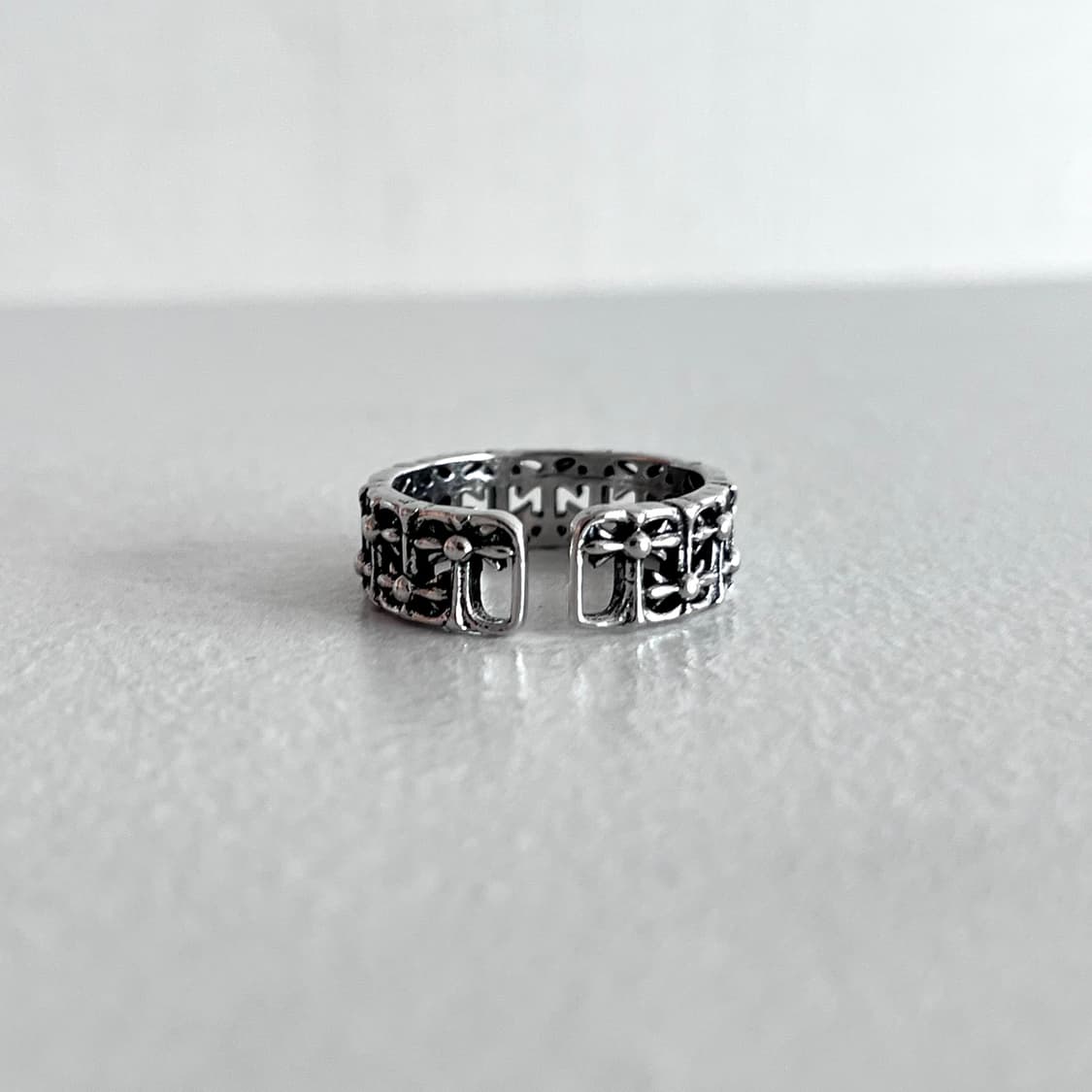 크롬 청키 반지 상품이미지3