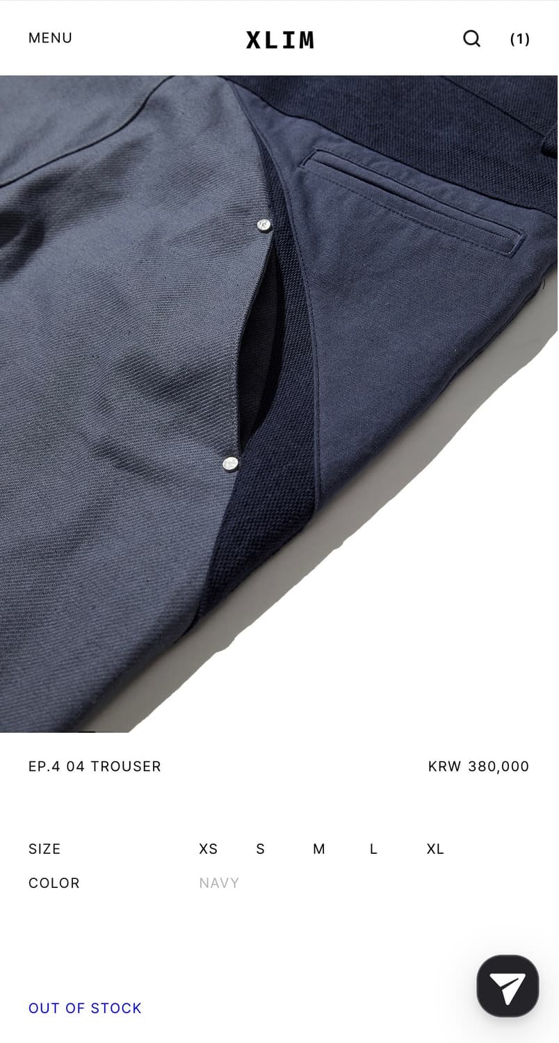 xlim ep.4 04 trouser 판매합니다. 상품이미지4