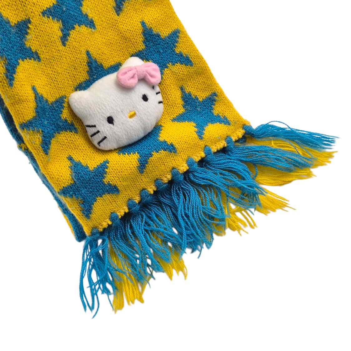 02s 고전 키티 인형 스타 패턴 니트 머플러 상품이미지2