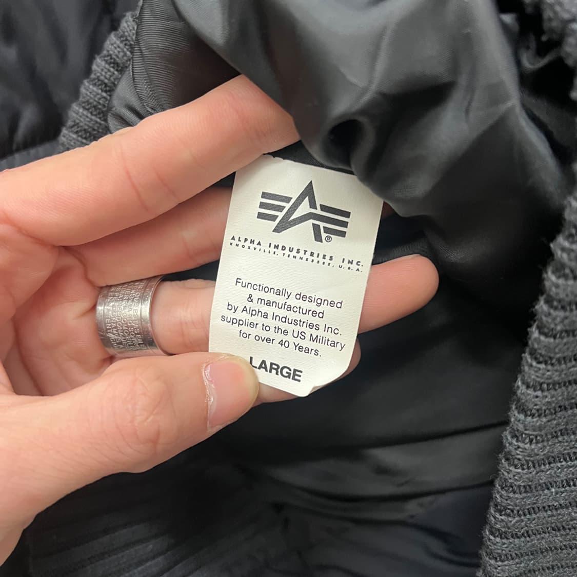 알파인더스트리 하이넥 풀 집업 퀼팅 자켓 L 상품이미지5