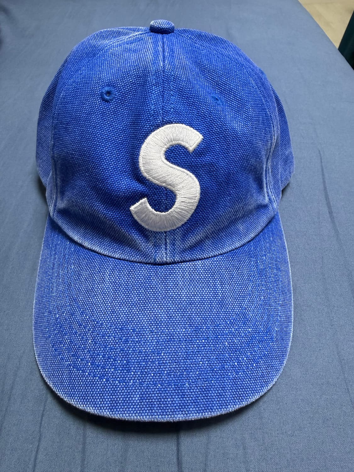 25FW 슈프림 피그먼트 s로고 6-패널 캡 로얄 상품이미지3