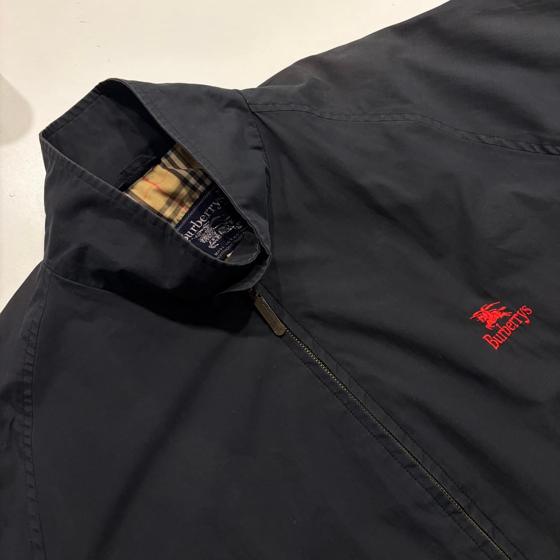 [XXL] 90s 버버리 블랙 해링턴 집업 자켓 C666 상품이미지3