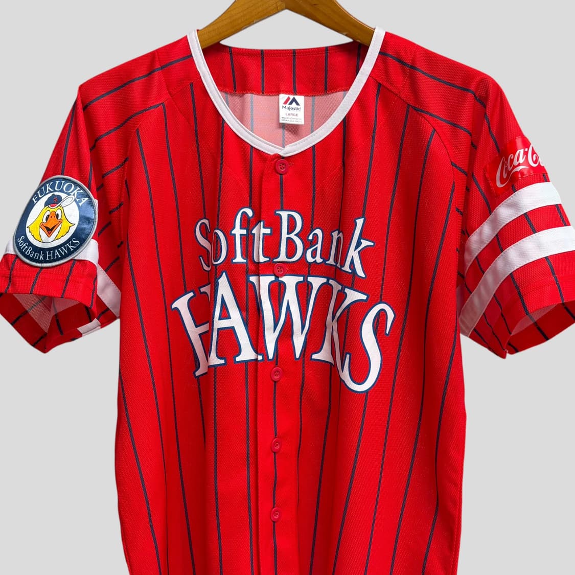 (L)마제스틱 소프트뱅크 호크스 베이스볼 저지 상품이미지2